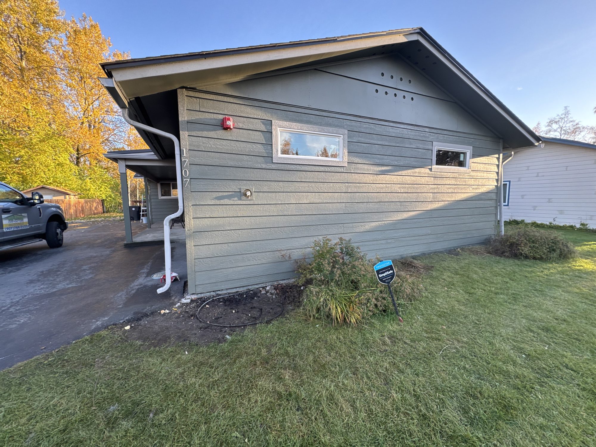 Exterior siding remodel after